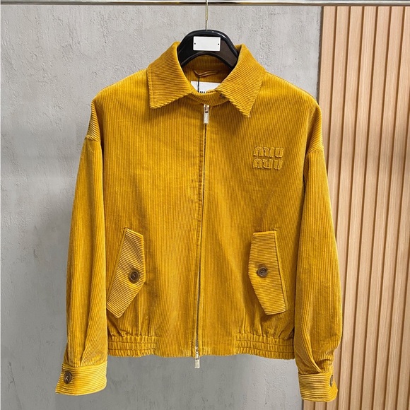 Miu Miu Golden Corduroy Jacket - Picture 1 of 7